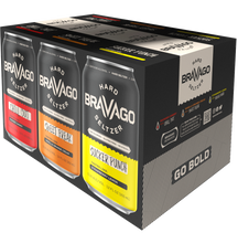 Load image into Gallery viewer, Bravago hard seltzer 6-pack box back
